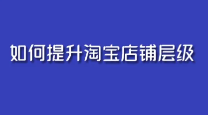 淘宝店铺层级的安全提升法是什么？